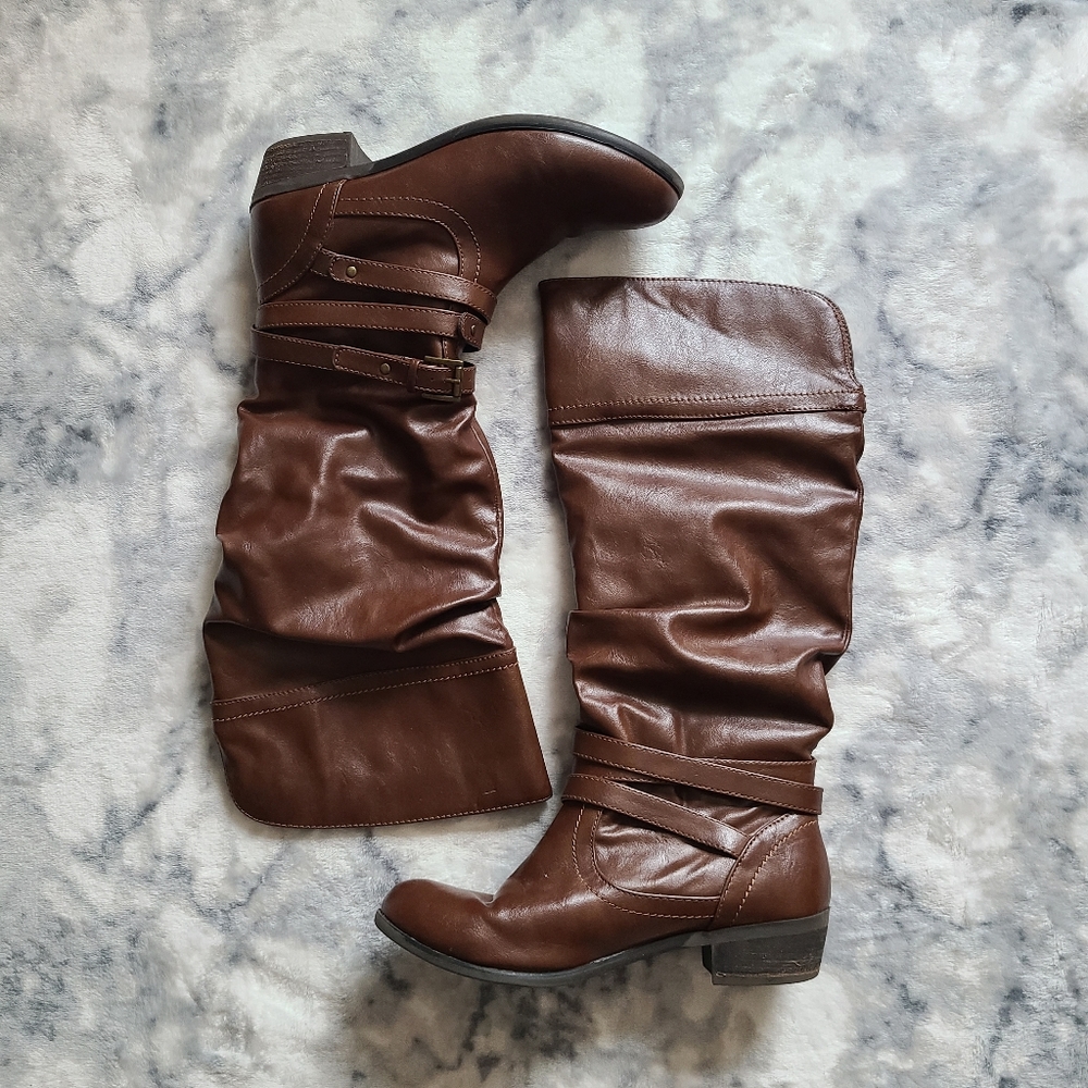 Bongo brown knee-length boots